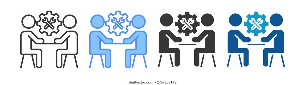 Consulting Service Icon Set Multiple Style Collection