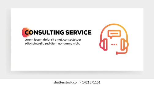 CONSULTING SERVICE AND ILLUSTRATION ICON CONCEPT