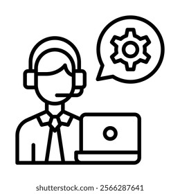 Consulting Services icon line vector illustration