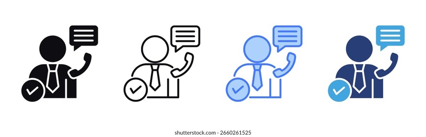 Coleção de vários estilos da folha de ícone dos Serviços de consultoria