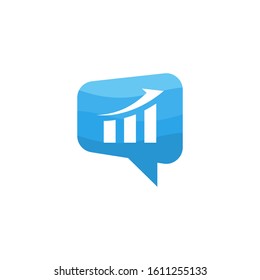 Consulting statistics. consulting talk icon template