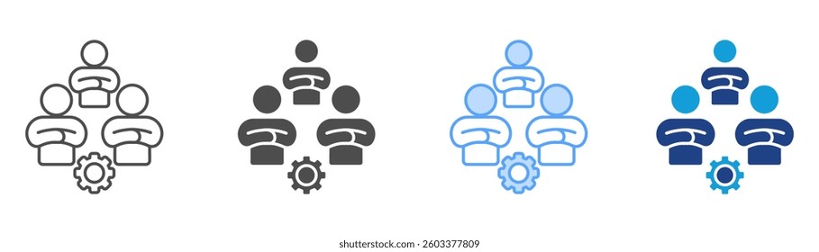 Consulting Team Icon Set Multiple Style Collection