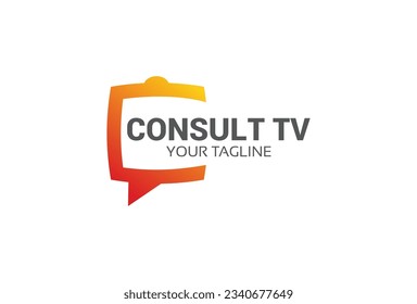 vector de icono de televisión de consultoría aislado