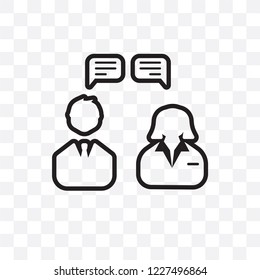 Consulting vector linear icon isolated on transparent background, Consulting transparency concept can be used for web and mobile
