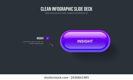 Consulting Visualization 1 Option Diagram Frame Template. Service Campaign Presentation Design Vector Illustration. Market Innovation One Step Infographic Slide Layout.