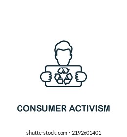 Consumer Activism Icon. Line Simple Line Protest Icon For Templates, Web Design And Infographics