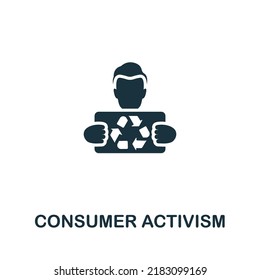 Consumer Activism Icon. Monochrome Simple Line Protest Icon For Templates, Web Design And Infographics