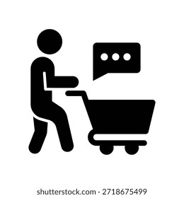 Gráfico de Vector de ilustración de icono de glifo de comportamiento de consumidor. Gráfico simple del Vector de la ilustración del elemento, conveniente para el App, los Sitios web, y las presentaciones aisladas en el fondo blanco
