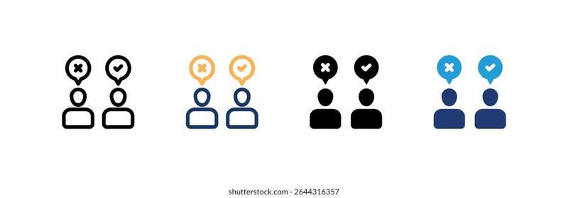 O ícone Comportamento do consumidor define várias coleções de estilos. Ilustração vetorial.