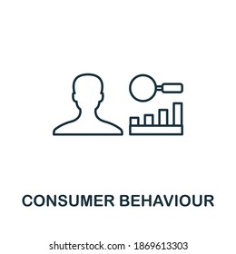 Consumer Behaviour icon. Simple line element from loyalty program collection. Filled Consumer Behaviour icon for templates, infographics and more.