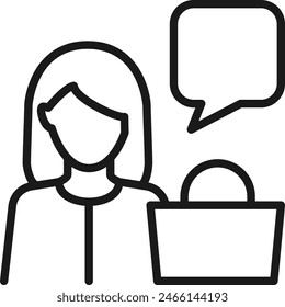 Consumer buyer feedback icon. Relationship Management Illustration. 