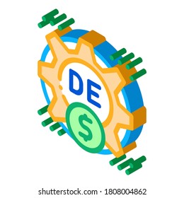 consumer cash settings icon vector. isometric consumer cash settings sign. color isolated symbol illustration