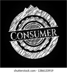 Consumer chalk emblem. Vector Illustration. Detailed.