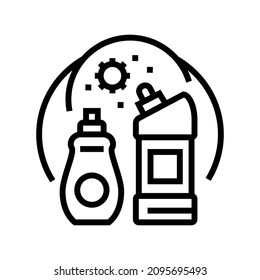 consumer chemicals line icon vector. consumer chemicals sign. isolated contour symbol black illustration