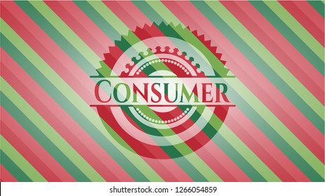 Consumer christmas badge background.