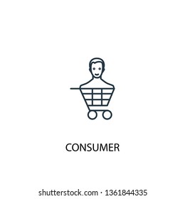 consumer concept line icon. Simple element illustration. consumer concept outline symbol design. Can be used for web and mobile UI/UX