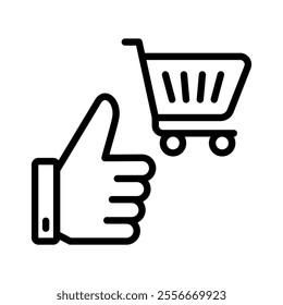 consumer confidence icon line vector illustration on white background.