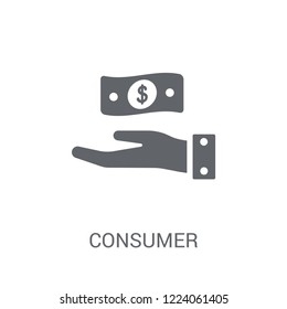 Consumer confidence icon. Trendy Consumer confidence logo concept on white background from business collection. Suitable for use on web apps, mobile apps and print media.