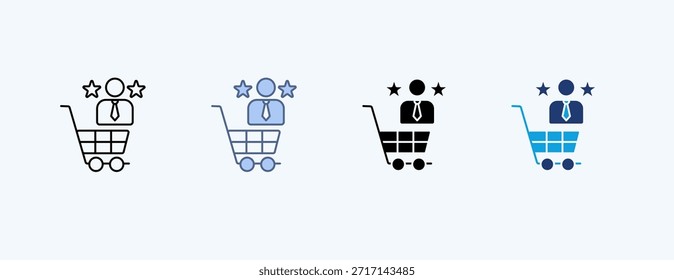 Vetor de Ilustração de Ícone Múltiplo de Confiança do Consumidor