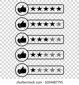 Consumer or customer product rating flat icon for apps and websites