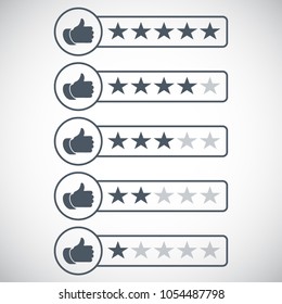 Consumer or customer product rating flat icon for apps and websites