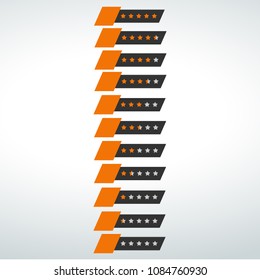 Consumer or customer product rating flat icon for apps and websites