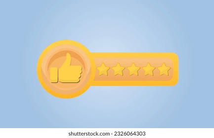 Icono plano de calificación de productos para clientes o consumidores para aplicaciones y sitios web.Ilustración de diseño de vectores.