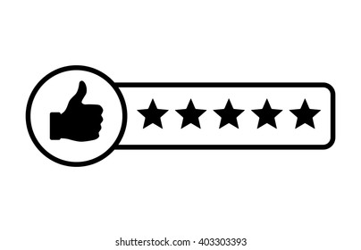 Consumer or customer product rating thin line vector icon for apps and websites 