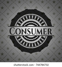 Consumer dark emblem. Retro