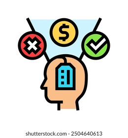 consumer decision making consumer behavior color icon vector. consumer decision making consumer behavior sign. isolated symbol illustration