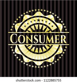 Consumer gold shiny badge