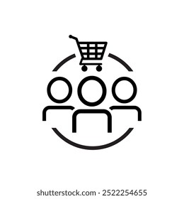Consumer icon on white background