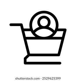 Ilustración de diseño de símbolo de Vector de icono de consumidor