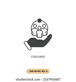 consumer icons  symbol vector elements for infographic web