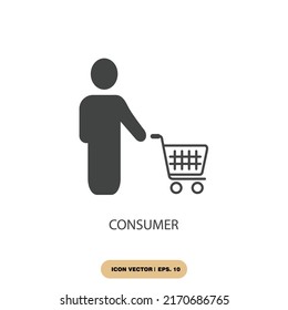 Consumer Icons  Symbol Vector Elements For Infographic Web