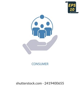 consumer icons  symbol vector elements for infographic web