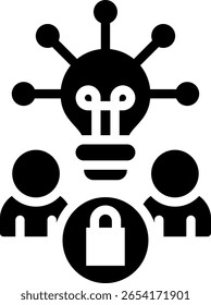 Ilustração de vetor de glifo de ícone do Consumer Insights