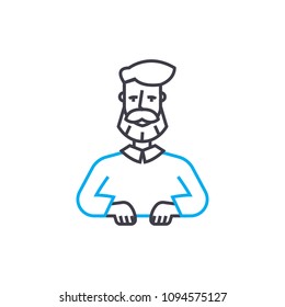 Consumer market linear icon concept. Consumer market line vector sign, symbol, illustration.