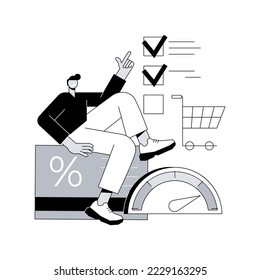 Consumer motivation abstract concept vector illustration. Motivation in consumer behaviour, sale growth strategy, identification theory, buyer personality, types of needs abstract metaphor.