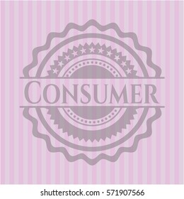 Consumer pink emblem