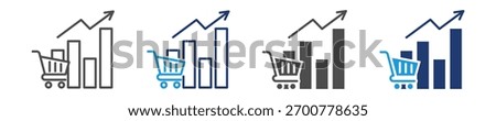 consumer price index icon set multiple style