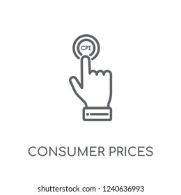 Consumer Prices Index (CPI) linear icon. Modern outline Consumer Prices Index (CPI) logo concept on white background from business collection.