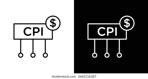 Consumer prices index icon for Apps. Icon Design Template.