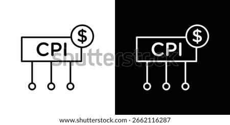 Consumer prices index icon for Apps. Icon Design Template.