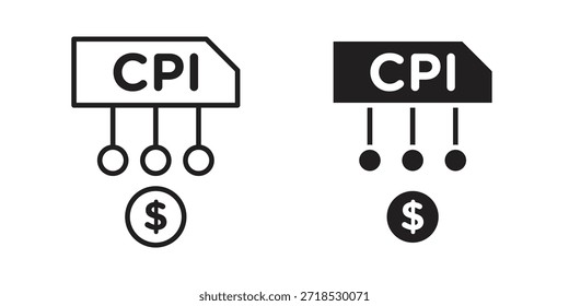 Conceito de ícone de índice de preços ao consumidor para infográfico, site ou aplicativo.