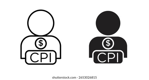 Ícone de índice de preços ao consumidor Design de logotipo Modelo de vetor Ilustração