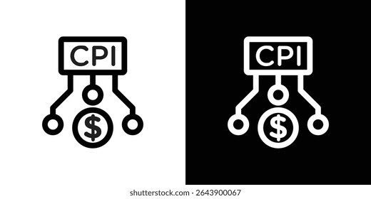 Verbraucherpreise Index Symbol Vektor einfaches Element Illustration editierbar