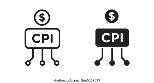Consumer prices index icon. Vector Illustration. Isolated vector Illustration. EPS Illustration.