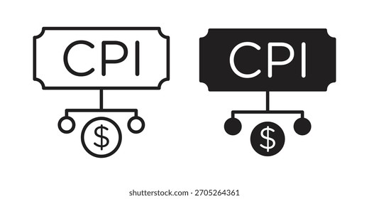 Índice de Precios de consumo icono de Vector elemento de diseño aislado. EPS10