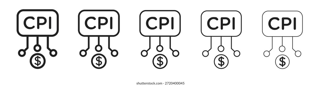 Índice de Precios de consumo icono de Vector elemento de diseño Vector eps 10